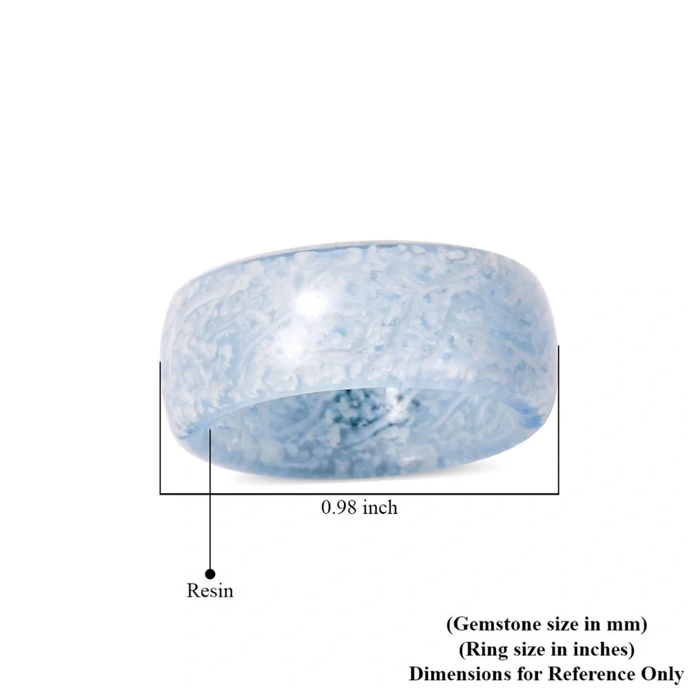 Blue Resin Band Ring